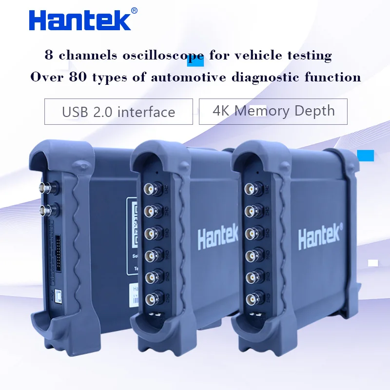 Hantek 8 Channels Automotive Oscilloscope with 80 type Ignition/Sensor/Bus detection/Performe/Starter function 1008B 1008C
Hantek 8 Channels Automotive Oscilloscope with 80 type Ignition/Sensor/Bus detection/Performe/Starter function 1008B 1008C