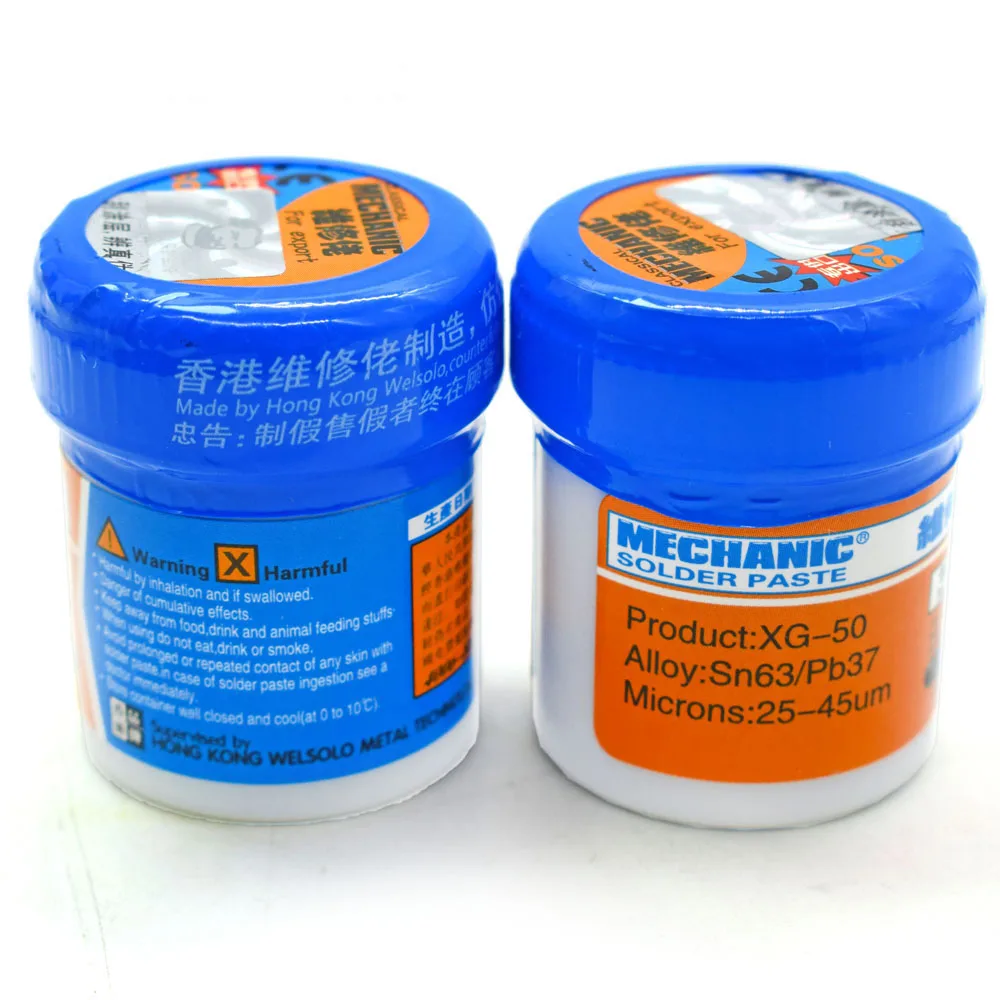 2 Pcs New Mechanic Soldering Solder Welding Paste Flux XG-50 SMD SMT Sn63/Pb37 Tool
2 Pcs New Mechanic Soldering Solder Welding Paste Flux XG-50 SMD SMT Sn63/Pb37 Tool