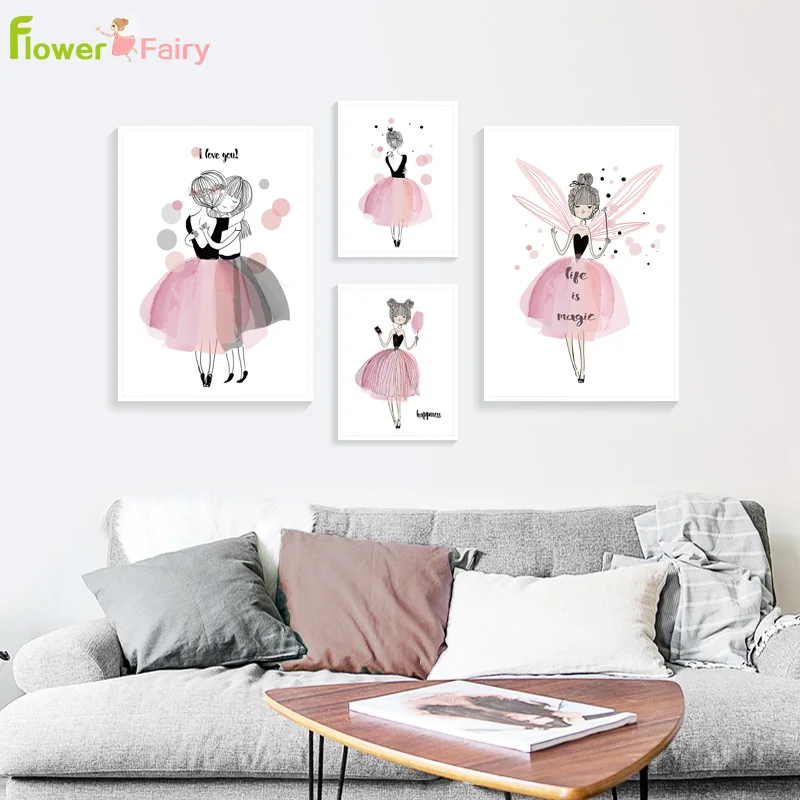 Pink Baby Girl Room Decor Fairy Nordic Poster Wall Art Canvas Painting Kawaii Picture Print Pictures For Living Room Unframed
Pink Baby Girl Room Decor Fairy Nordic Poster Wall Art Canvas Painting Kawaii Picture Print Pictures For Living Room Unframed