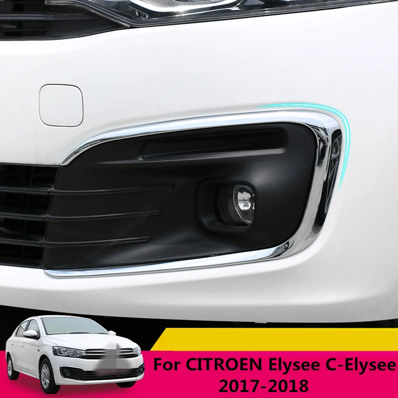 2pcs Chrome ABS Front Fog Lamp Frame decoration cover trim Exterior decoration Accessories For CITROEN Elysee C-Elysee 2017-2018
2pcs Chrome ABS Front Fog Lamp Frame decoration cover trim Exterior decoration Accessories For CITROEN Elysee C-Elysee 2017-2018