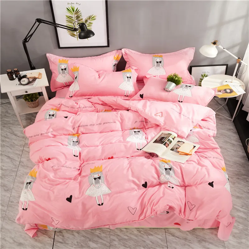 Cartoon Little Girl Pattern Polyester Fabric Bedding Set For Adults 4Pcs Queen Size Duvet Cover Set Bed Sheet Set Pillowcases
Cartoon Little Girl Pattern Polyester Fabric Bedding Set For Adults 4Pcs Queen Size Duvet Cover Set Bed Sheet Set Pillowcases
