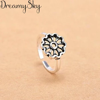 Bohemian Fashion 925 Sterling Silver Flower Antique Rings For Women Girls Big Finger Ring Bridal Jewelry joyas de plata
Bohemian Fashion 925 Sterling Silver Flower Antique Rings For Women Girls Big Finger Ring Bridal Jewelry joyas de plata