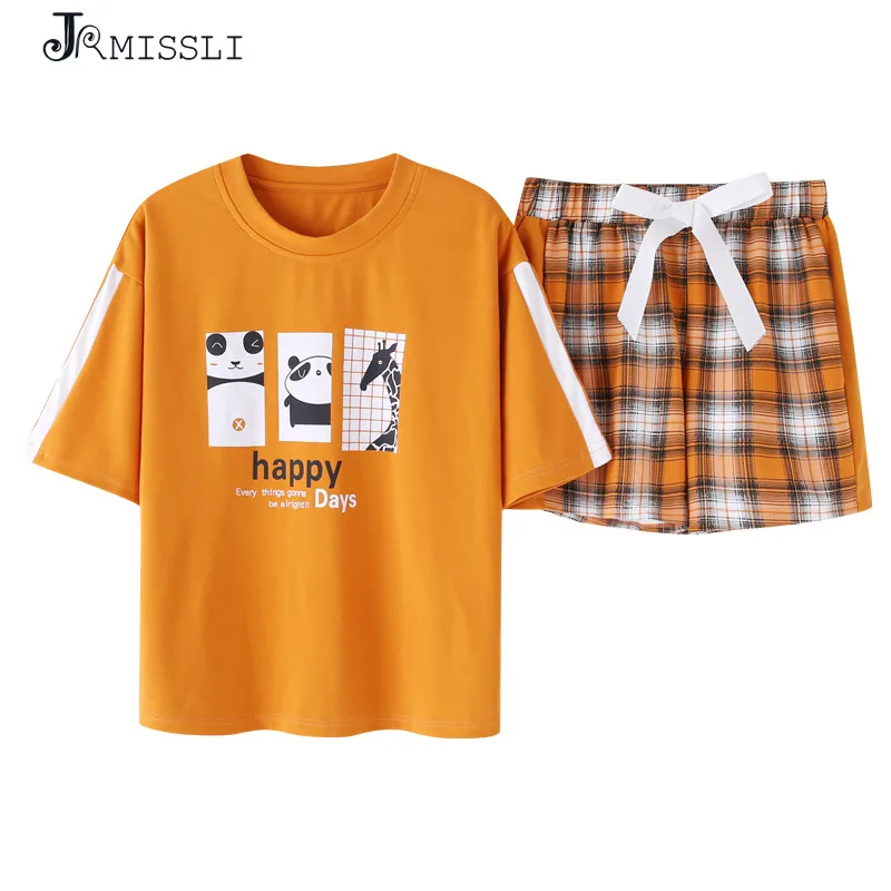 JRMISSLI Summer Women Cotton Pajama Sets Cartton Print Sexy Pijama Cotton Pyjamas Female Home Suit Tracksuit Women Sleepwear
JRMISSLI Summer Women Cotton Pajama Sets Cartton Print Sexy Pijama Cotton Pyjamas Female Home Suit Tracksuit Women Sleepwear