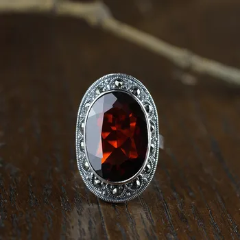 Real Pure 925 Silver Women Ring Engagement Women's Rings Big Garnet Natural Stone Opening Type Fine Jewellery Anello Donna
Real Pure 925 Silver Women Ring Engagement Women's Rings Big Garnet Natural Stone Opening Type Fine Jewellery Anello Donna