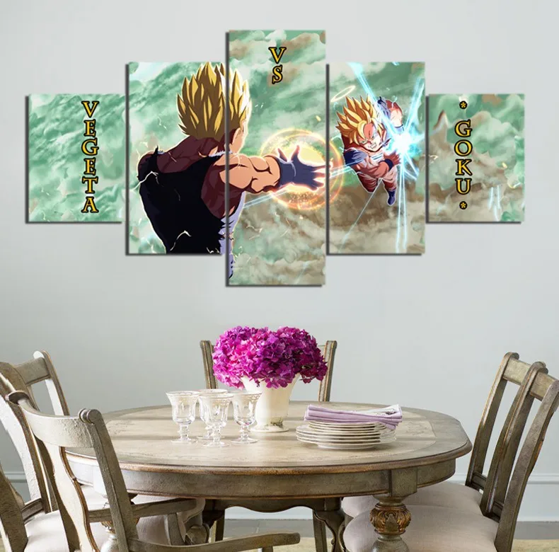 5 Pieces Cartoon Dragon Ball Z Goku Vs Vegeta Modern Home Wall Decor Canvas Picture Art HD Print Painting On Canvas Artworks
5 Pieces Cartoon Dragon Ball Z Goku Vs Vegeta Modern Home Wall Decor Canvas Picture Art HD Print Painting On Canvas Artworks