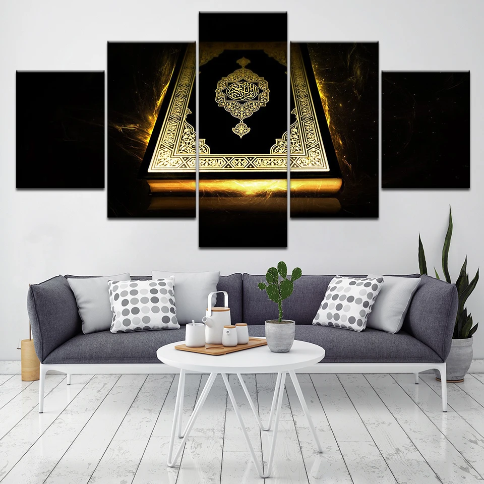 Modern Prints Wall Art Posters Modular Canvas Islam Pictures 5 Pieces Ancient Bible Paintings Decor For Living Room Framework
Modern Prints Wall Art Posters Modular Canvas Islam Pictures 5 Pieces Ancient Bible Paintings Decor For Living Room Framework