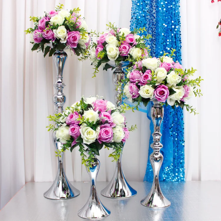Image flower ball holder display wedding table centerpieces decoration Candle Holders Stand Flowers Vase Candlestick Candelabra 20pcs