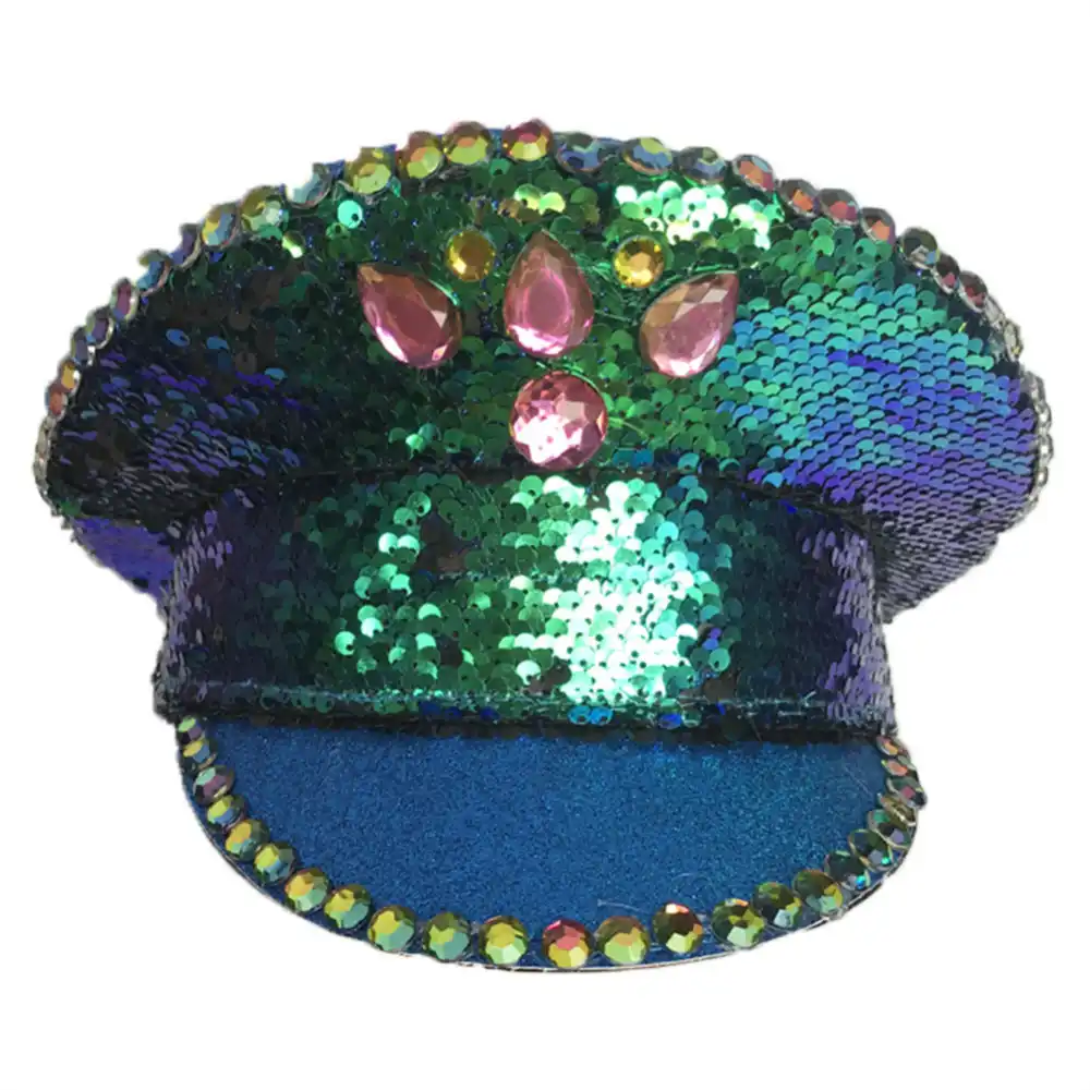 blue military cap