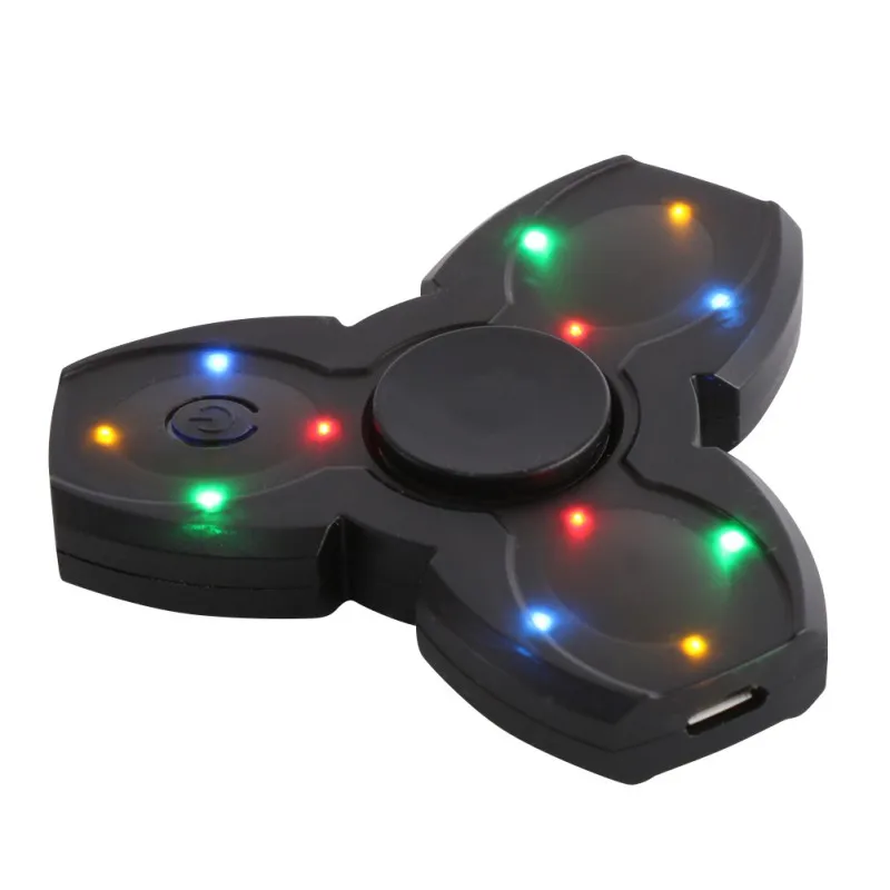 

Mini Bluetooth Music Spinner Led Hand Fidget Toys ABS EDC Fingertips Gyro For Autism ADHD Anti Stress Relief Focus Handspinners