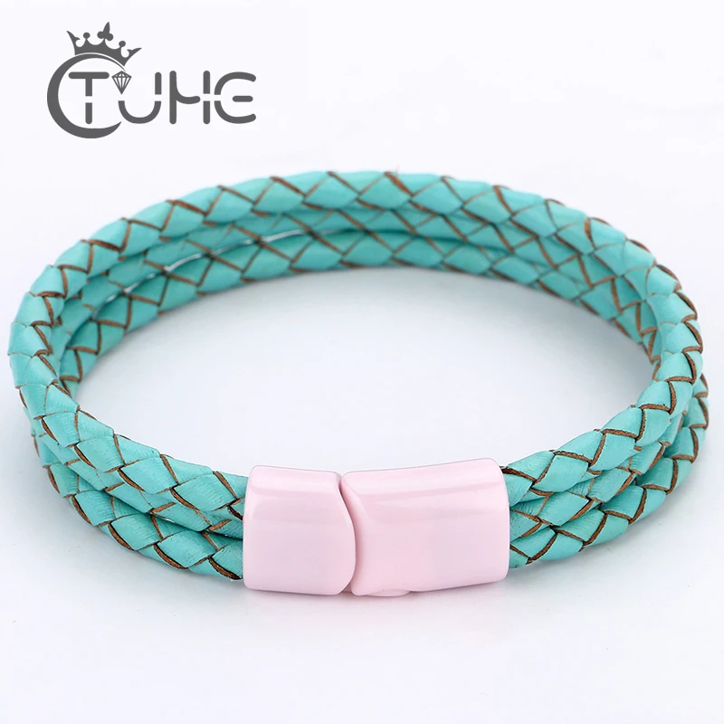 3 Colors Fashion Single Layers Charm Bracelet For Women Ceramic Magnet Lock Vintage Leather Bracelets & Bangle Femme Jewelry
3 Colors Fashion Single Layers Charm Bracelet For Women Ceramic Magnet Lock Vintage Leather Bracelets & Bangle Femme Jewelry