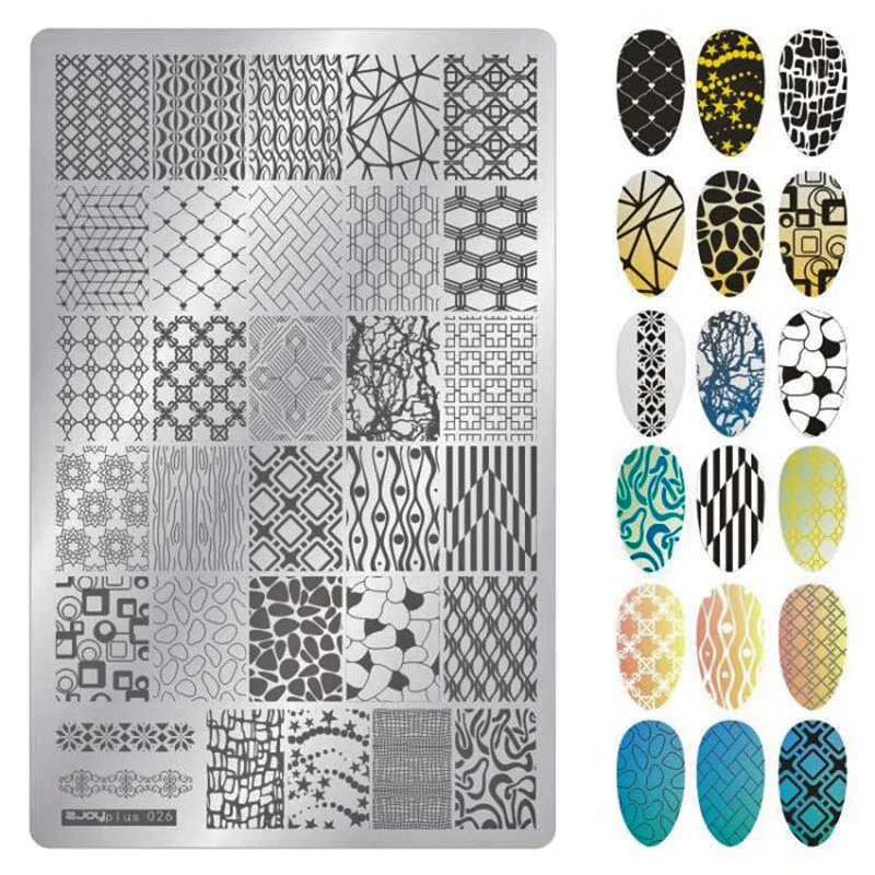 Big Size Geometry Lines Pattern Nail Stamping Plates Stainless Steel Stamping Nail Art Template Manicure Nail Stamp Tools
Big Size Geometry Lines Pattern Nail Stamping Plates Stainless Steel Stamping Nail Art Template Manicure Nail Stamp Tools