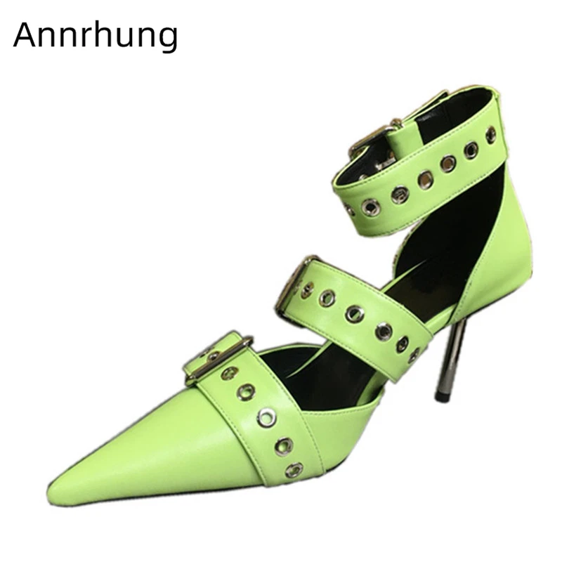 2019 Mint Green Studded Buckle Women Sandals Metal Thin Heel Pointed Toe Buckle Strap sandalias Punk High Heels Shoes Woman
2019 Mint Green Studded Buckle Women Sandals Metal Thin Heel Pointed Toe Buckle Strap sandalias Punk High Heels Shoes Woman