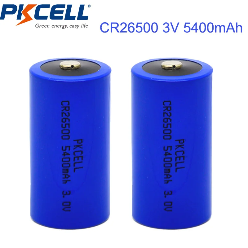 2Pcs PKCELL CR26500 CR 26500 3V 5400mAh C Size Lithium Li-MonO2 Unrechargeable Battery
2Pcs PKCELL CR26500 CR 26500 3V 5400mAh C Size Lithium Li-MonO2 Unrechargeable Battery