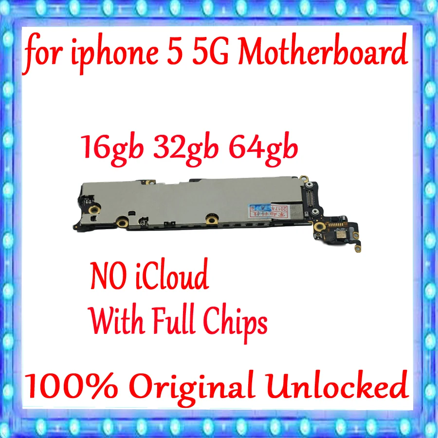 NO iCloud for iphone 5 Motherboard Factory unlocked Mainboard 100% Original for iphone 5 5g Logic board with IOS System
NO iCloud for iphone 5 Motherboard Factory unlocked Mainboard 100% Original for iphone 5 5g Logic board with IOS System