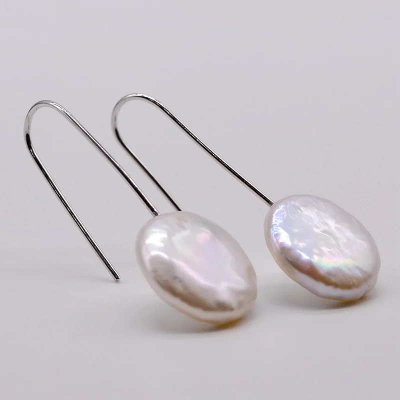 Simple straight-hanging baroque earrings coin shape baroque pearl sterling silver non-allergenic
Simple straight-hanging baroque earrings coin shape baroque pearl sterling silver non-allergenic