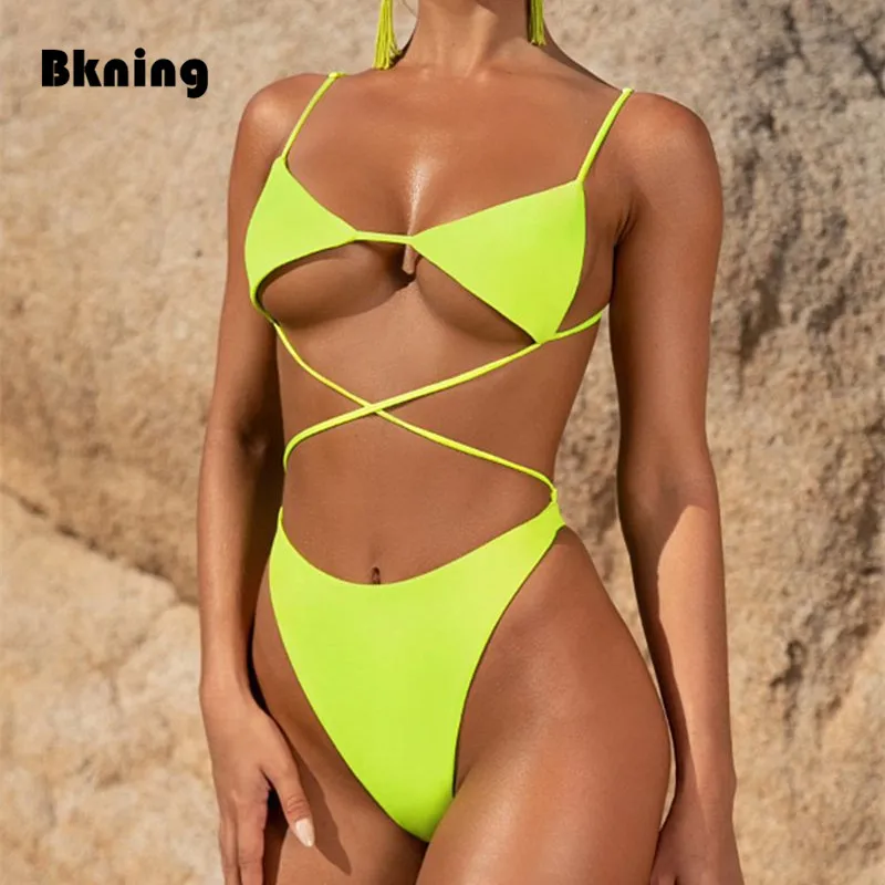 Bkning Neon Swimsuit One Piece Bathing Suit Women Green High Leg Swimwear Orange Sheer Bikini One-piece Suits Thong Badpak Solid
Bkning Neon Swimsuit One Piece Bathing Suit Women Green High Leg Swimwear Orange Sheer Bikini One-piece Suits Thong Badpak Solid