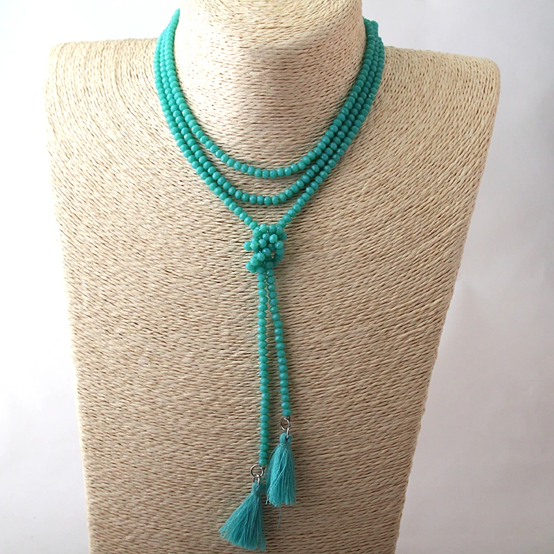 Fashion Bohemian Tribal Jewelry 4mm Mini Crystal Glass beads with tassel charm Pendant Necklace For Women Lariat Necklaces
Fashion Bohemian Tribal Jewelry 4mm Mini Crystal Glass beads with tassel charm Pendant Necklace For Women Lariat Necklaces