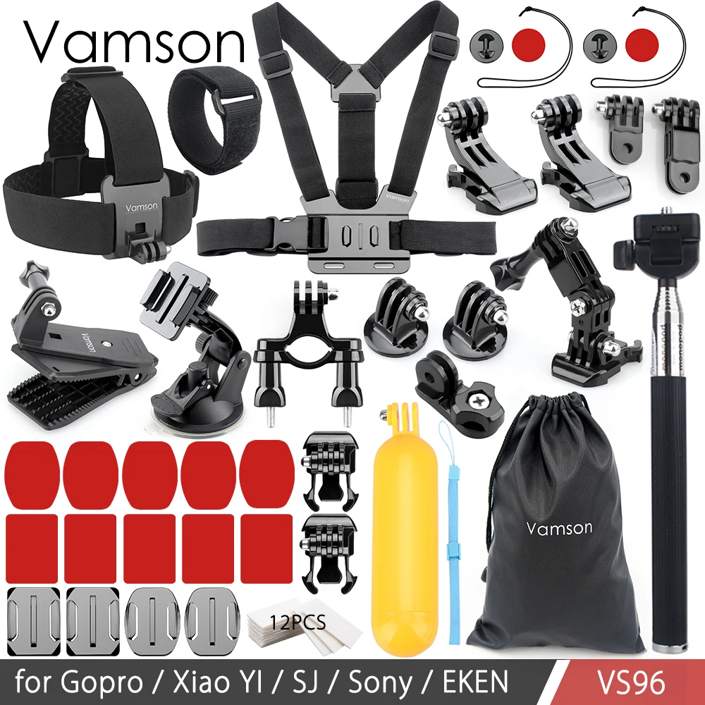 Vamson for Gopro accessories Set Kit for go pro hero 6 5 4 3+ kit mount for yi 4k for Eken camera tripod VS96
Vamson for Gopro accessories Set Kit for go pro hero 6 5 4 3+ kit mount for yi 4k for Eken camera tripod VS96