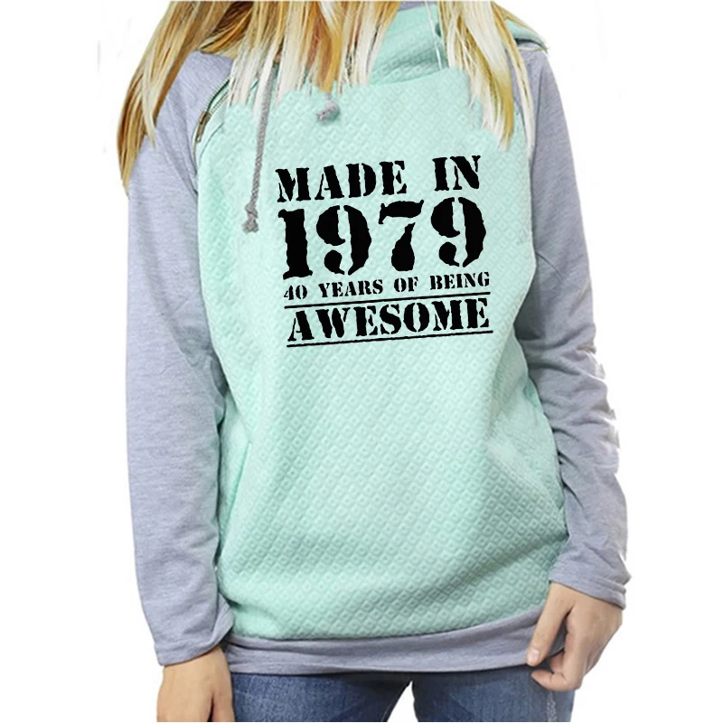 Made in 1979 40 Years of Being Awesome Print Hoodies Women Kawaii Mom Birthday Gift Women Femmes Casual Summer Cotton Sweatshirt
Made in 1979 40 Years of Being Awesome Print Hoodies Women Kawaii Mom Birthday Gift Women Femmes Casual Summer Cotton Sweatshirt