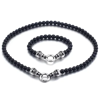 Europe and the United States trend skull necklace punk wind skull head beads bracelet jewelry
Europe and the United States trend skull necklace punk wind skull head beads bracelet jewelry