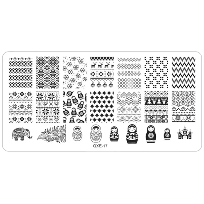 Fashion Geometry Rectangle Stamping Template Nails Art Image Plate Stamp Nail Manicure Stencil Tool 20 Patterns
Fashion Geometry Rectangle Stamping Template Nails Art Image Plate Stamp Nail Manicure Stencil Tool 20 Patterns