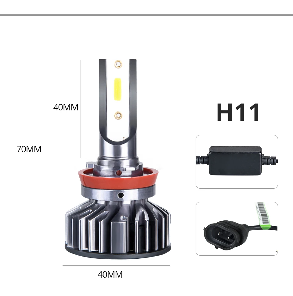 Foxcncar LED H7 3000K 4300K 6500K 8000K H4 LED Car Headlight canbus mini DOB 12V 10000LM 72W H1 H11 H8 9005 HB3 HB4 9006 9012 (18)