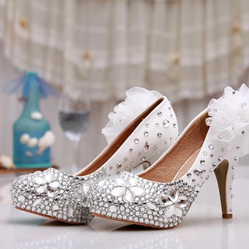 2016 handmade White rhinestone wedding shoes beautiful round toe flowers dress bridal shoes high heel single shoes Free shipping
2016 handmade White rhinestone wedding shoes beautiful round toe flowers dress bridal shoes high heel single shoes Free shipping