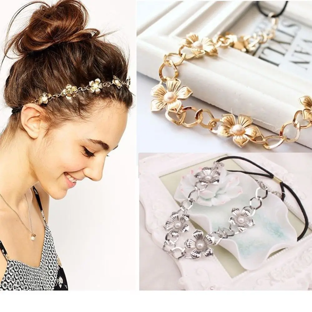 Fashion Women Metal Head Chain Flower Elastic Hair Band Trendy Headband Party Hair Band Hair Accessories
Fashion Women Metal Head Chain Flower Elastic Hair Band Trendy Headband Party Hair Band Hair Accessories