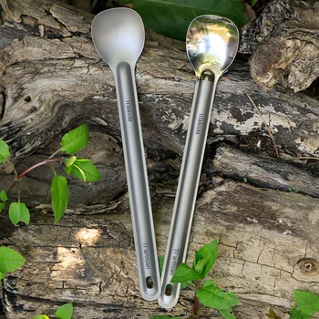 Tiartisan Titanium Spoon Long Handle Spoon Outdoor Camping Titanium Spoon Camping Picnic Tableware with Polished Bowl Ta8119P
Tiartisan Titanium Spoon Long Handle Spoon Outdoor Camping Titanium Spoon Camping Picnic Tableware with Polished Bowl Ta8119P