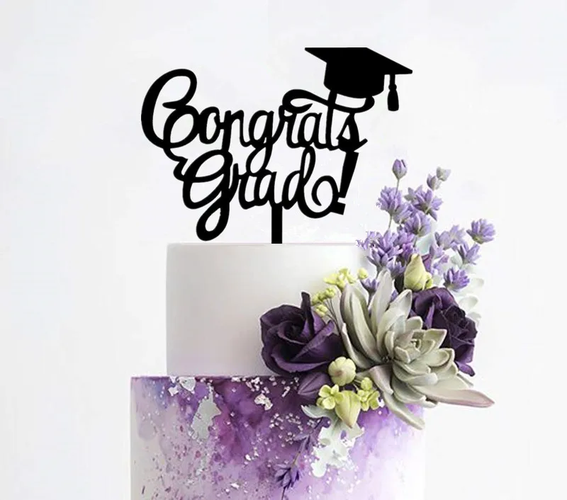 

Congrats Grad Cake Topper - Class of 2019 Graduate Party Decorations Supplies - High School Graduation, College Graduate Topper