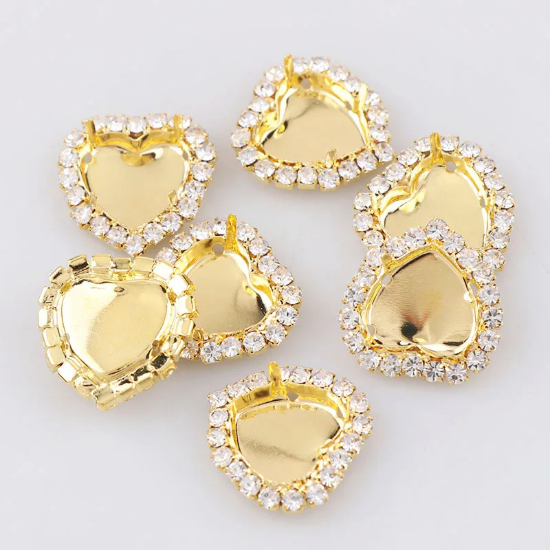 12mm Out Size 17mm Heart Shape Sew On Empty Claw Crystal Buckle Cabochon Base Cameo Setting DIY Jewelry Clothes Charm
12mm Out Size 17mm Heart Shape Sew On Empty Claw Crystal Buckle Cabochon Base Cameo Setting DIY Jewelry Clothes Charm