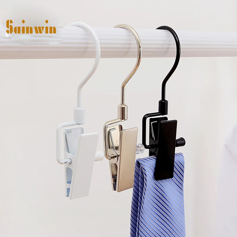 Sainwin 10pcs/lot Stainless steel clips rotating multifunctional metal hanger cap pants clip clothes peg tie clip
Sainwin 10pcs/lot Stainless steel clips rotating multifunctional metal hanger cap pants clip clothes peg tie clip