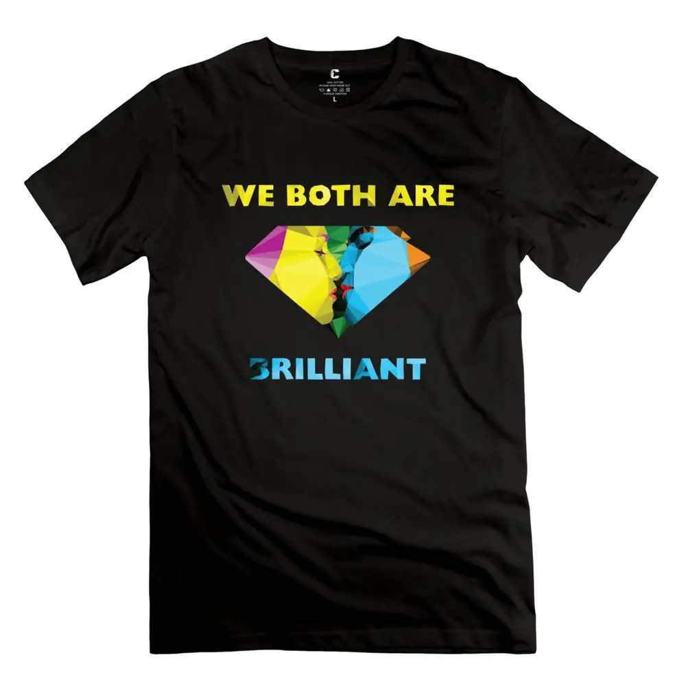 2015 hot camiseta street short sleeve man's swag We both are brilliant t-shirts for guys | Мужская одежда