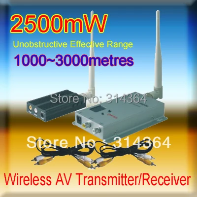 3pcs/lot 2500mW Wireless Video/Audio Transmitter/Receiver System 8CH 2.5W Free Express Shipping
3pcs/lot 2500mW Wireless Video/Audio Transmitter/Receiver System 8CH 2.5W Free Express Shipping