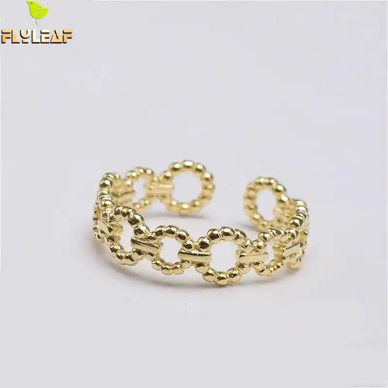 flyleaf 18k gold personality bead chain 925 sterling silver