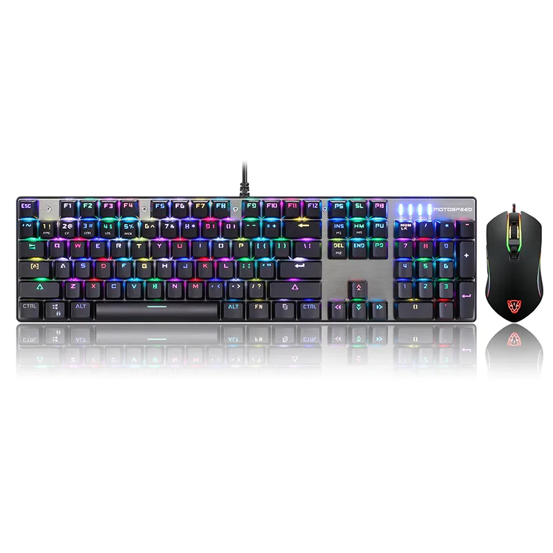 RGB Mechanical Wired Gaming Keyboard Optical Mouse Combo with LED Backlight for PC Laptop New Arrival
RGB Mechanical Wired Gaming Keyboard Optical Mouse Combo with LED Backlight for PC Laptop New Arrival