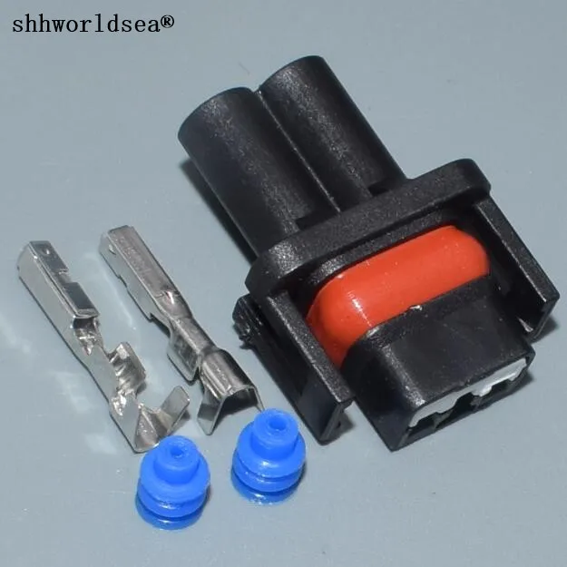 

shhworldsea 2pin 1.5mm auto electric housing plug plastic waterproof wiring cable connector 7223-6527-30