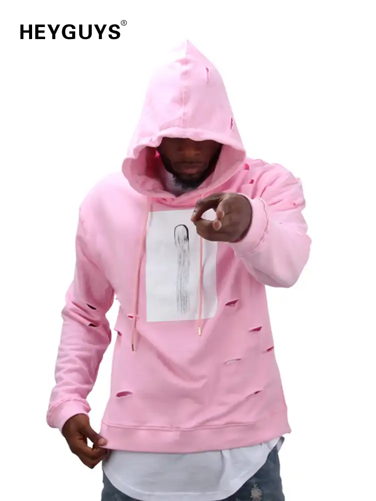 pink hoodie male