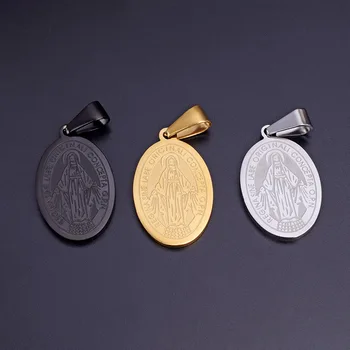 100% Stainless Steel Virgin Mary Medal Charm Pendant Metal Medallion Medallas Religiosas Jewelry Wholesale 10pcs
100% Stainless Steel Virgin Mary Medal Charm Pendant Metal Medallion Medallas Religiosas Jewelry Wholesale 10pcs