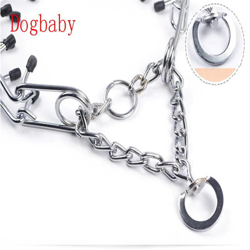 pet dog collar large chain Chrome-plated Steel Prong led Dog Collar Pinch Choke Training Gear Rubber Necklet pet supplies 2017
pet dog collar large chain Chrome-plated Steel Prong led Dog Collar Pinch Choke Training Gear Rubber Necklet pet supplies 2017