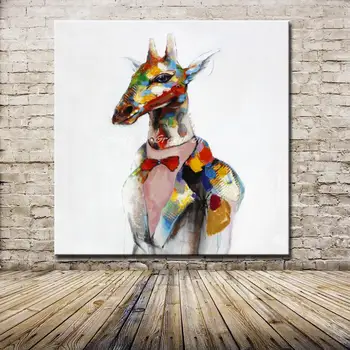 Frameless Pictures Hand Painted Cartoon Deer Gentleman Animal Oil Painting On Canvas Wall Art Picture For Living Room Home Decor
Frameless Pictures Hand Painted Cartoon Deer Gentleman Animal Oil Painting On Canvas Wall Art Picture For Living Room Home Decor
