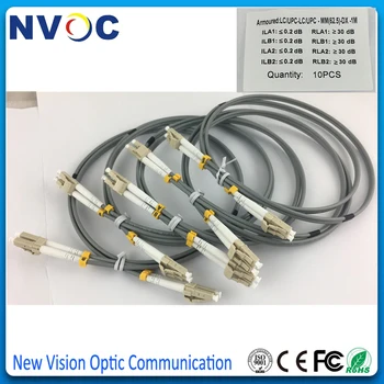 

5Pcs/Lot,LC/UPC-LC/UPC,MM,DX(0.6mm Tight Buffer Fiber),1M,3.0mm,PVC Jacket,LC UPC Duplex Armored Fiber Optic Patch cord