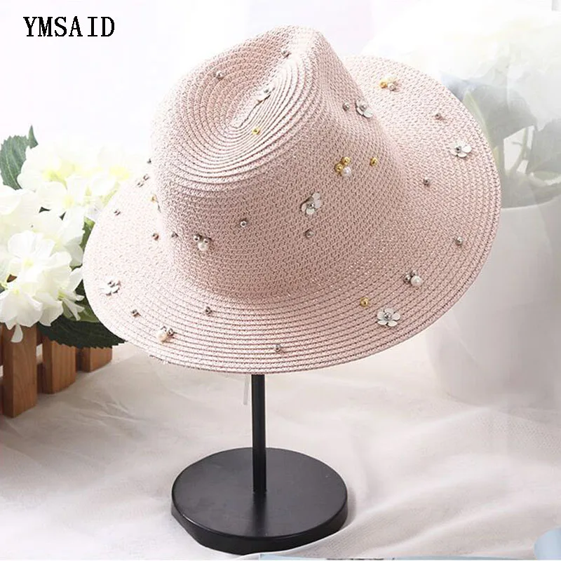 2018 New Fashion Rivet Sequins Pearl Decoration Sun Hats For Women The Summer Caps Straw Hat 6 Colors
2018 New Fashion Rivet Sequins Pearl Decoration Sun Hats For Women The Summer Caps Straw Hat 6 Colors