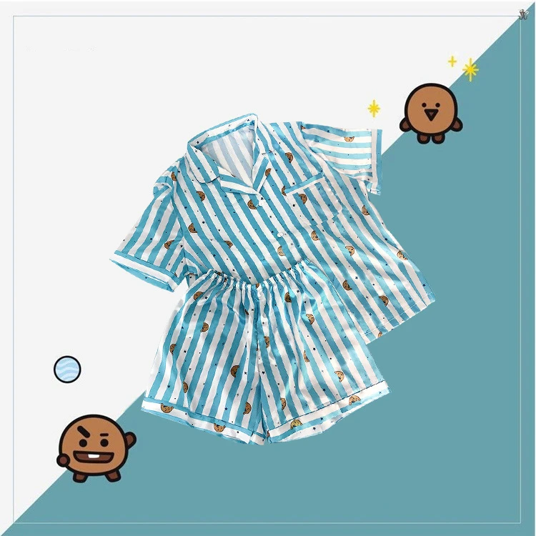 Women Cotton Pajama Set Bangtan Boys Kpop Harajuku Cartoon Printing Kawaii Pyjamas Korean Japanese summer Short Sleeve Pijama
Women Cotton Pajama Set Bangtan Boys Kpop Harajuku Cartoon Printing Kawaii Pyjamas Korean Japanese summer Short Sleeve Pijama