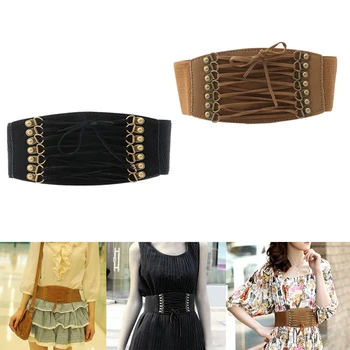 Women Fashion Elastic Buckle Wide Waistband Retro Corset Stretch Waist Belt Cummerbunds
Women Fashion Elastic Buckle Wide Waistband Retro Corset Stretch Waist Belt Cummerbunds