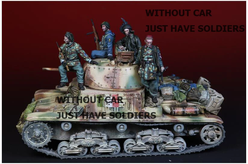 Unassambled 1/35 The Italian Crew, FIGURES 4 WITHOUT CAR Historical Uncolor Resin kit miniature model Unpainted
Unassambled 1/35 The Italian Crew, FIGURES 4 WITHOUT CAR Historical Uncolor Resin kit miniature model Unpainted