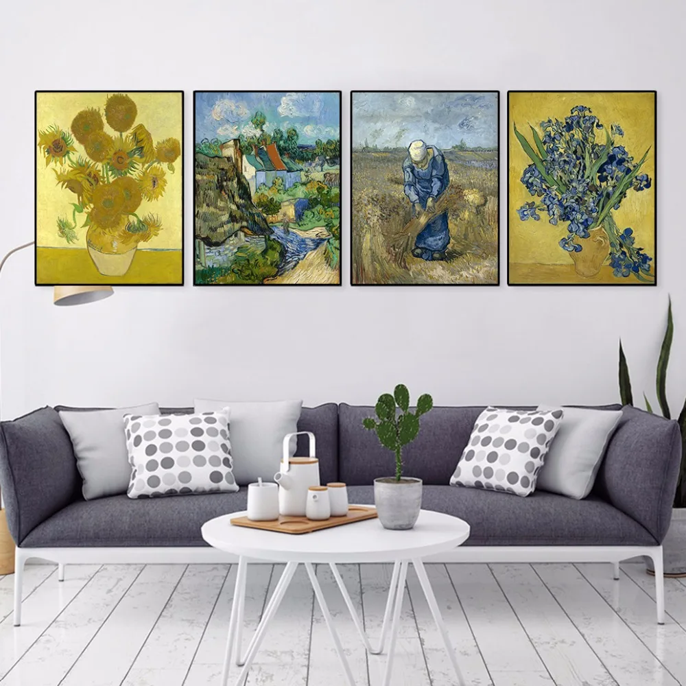 Vincent Van Gogh Modern Yellow Sunflower Poster Prints Original Floral Vase Canvas Oil Paintings Living Room Fine Wall Art Gifts
Vincent Van Gogh Modern Yellow Sunflower Poster Prints Original Floral Vase Canvas Oil Paintings Living Room Fine Wall Art Gifts