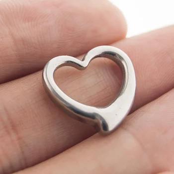DIY Mini Open Heart Charm Connector for Necklace Bracelets Stainless Steel Jewelry Finding Making Parts Wholesale 50pcs
DIY Mini Open Heart Charm Connector for Necklace Bracelets Stainless Steel Jewelry Finding Making Parts Wholesale 50pcs