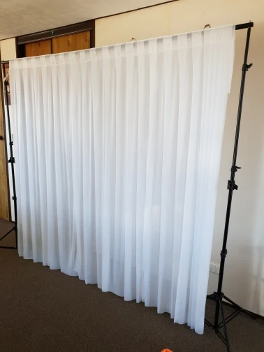 

2x2M White ice silk cloth drapes panels hanging curtains photo backdrop wedding party events DIY decorations textiles