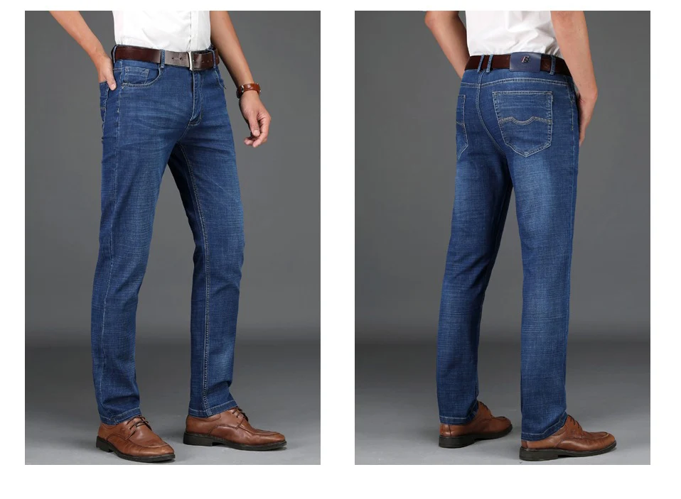 NIGRITY Man Jeans 2020 New Fashion Business Casual Denim Pants Men Straight Cut Slight Stretch Trousers Large Size 29-42 4 Color NIGRITY Man Jeans 2020 New Fashion Business Casual Denim Pants Men Straight Cut Slight Stretch Trousers Large Size 29-42 4 Color